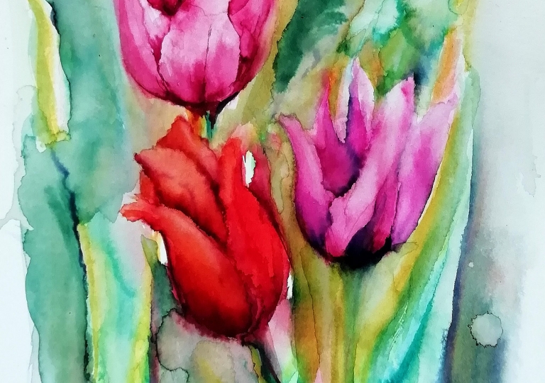 postcards from the garden 2020 , tulips